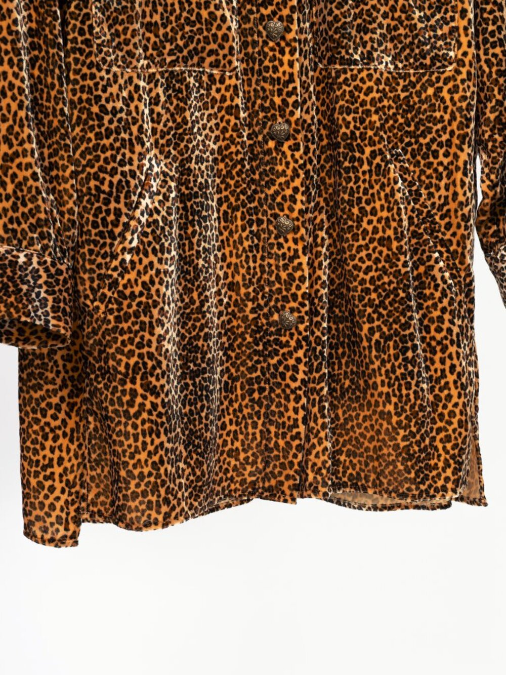 The Kooples Leopard Velvet Buttoned Tunic Shirt - Picture 8 of 12